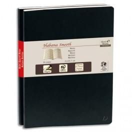 QUO VADIS DUO DE CARNETS HABANA SMOOTH BROCHURE SOUPLE 96 PAGES LIGNÉES 16X24 COUVERTURE SOUPLE NOIR