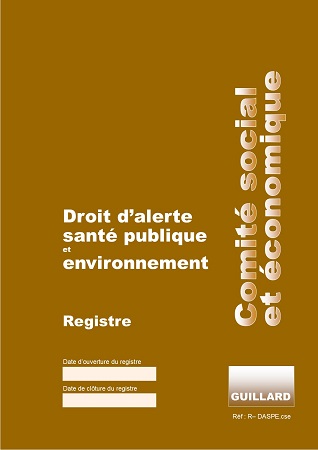 REGISTRE DE CONSIGNATION DES ALERTES SANTE PUBLIQUE ET ENVIRONNEMENT - R.DASPECSE