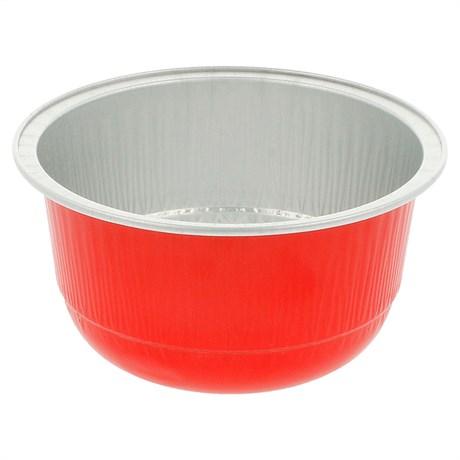 RÉCIPIENT PÂTISSERIE 150 ML D.8.5X4.3 CM ALUMINIUM ROUGE (VENDU PAR 100)