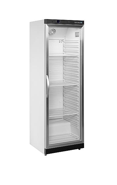 Réfrigérateur vitré 374 litres extérieur blanc porte aluminium - UR400G_0
