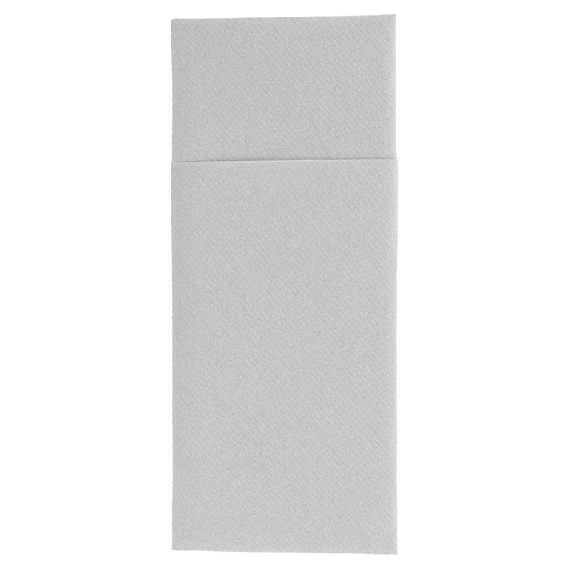Serviette-étui pour couverts intissé gris 33x40cm - par 700_0