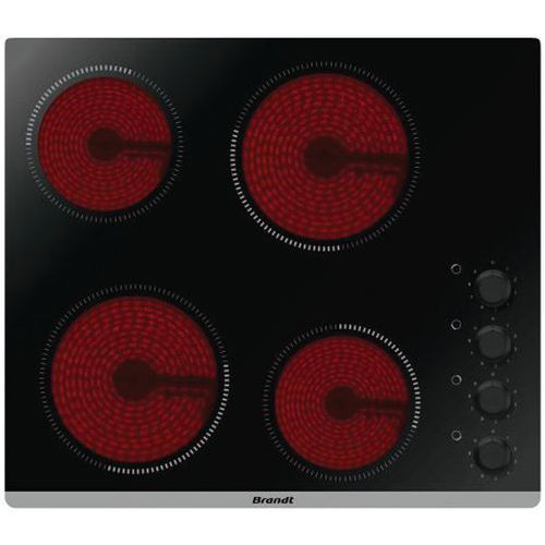 TABLE DE CUISSON VITROCÉRAMIQUE BRANDT - BPV6410B-NOIR - BRANDT