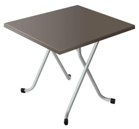 TABLE DE TERRASSE CARRÉE ALSACE TAUPE 70 X 70 CM