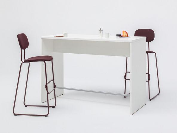 Table haute pas cher bois blanc et pratique_0