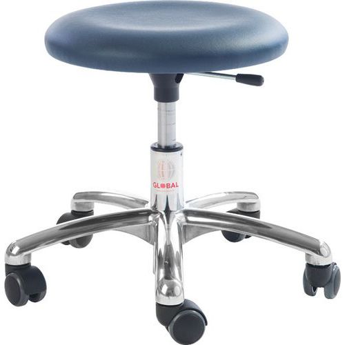 TABOURET BETA - IMITATION CUIR - MEDIUM - BLEU - GLOBAL PROFESSIONAL SEATING