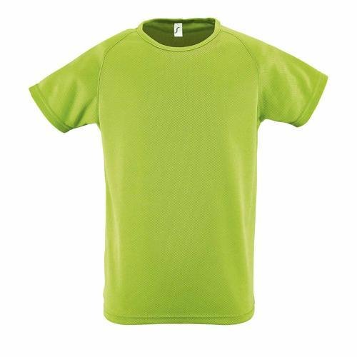 TEE-SHIRT PERSONNALISABLE DE SPORT ENFANT EN POLYESTER VERT POMME