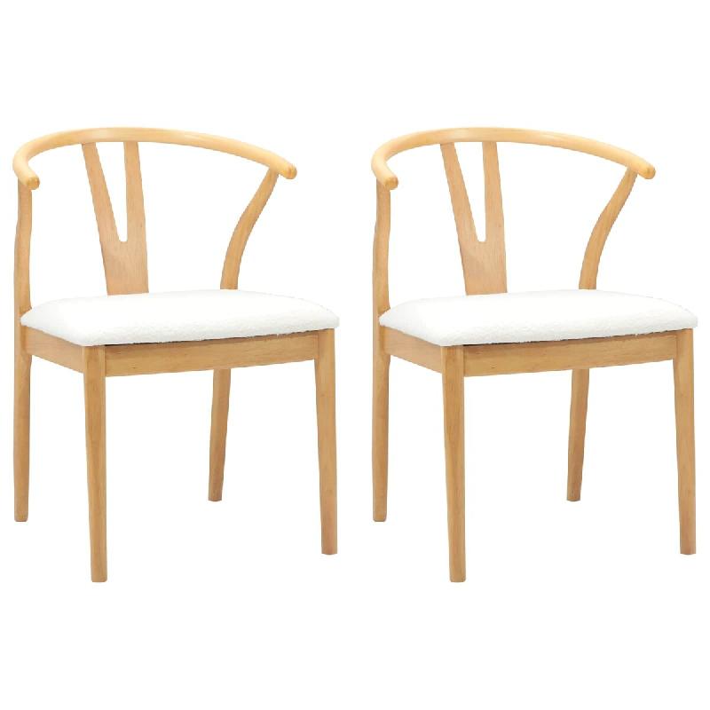 VidaXL Chaise de salle à manger 2 pcs Naturel et clair Modèle Orion Premium - 42020419_0