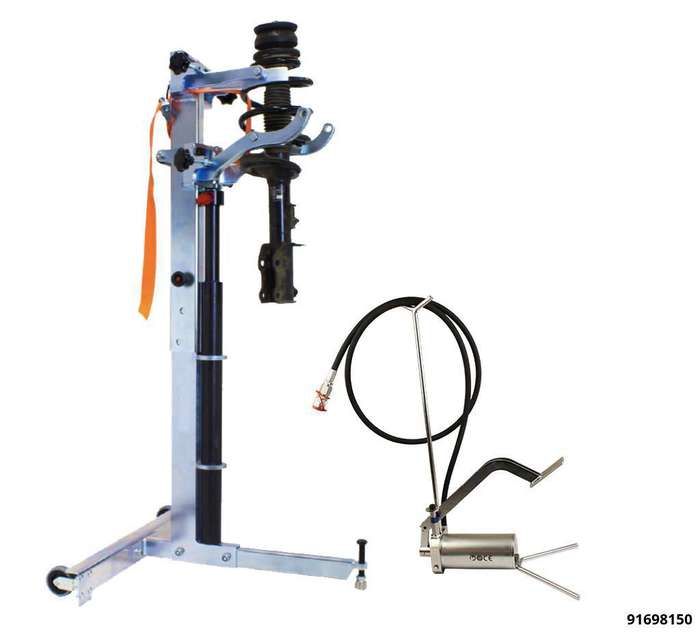 Compresseur de ressort d'amortisseur hydraulique - Pichler - 700 Bar avec 10 coupelles et pompe à pied_0