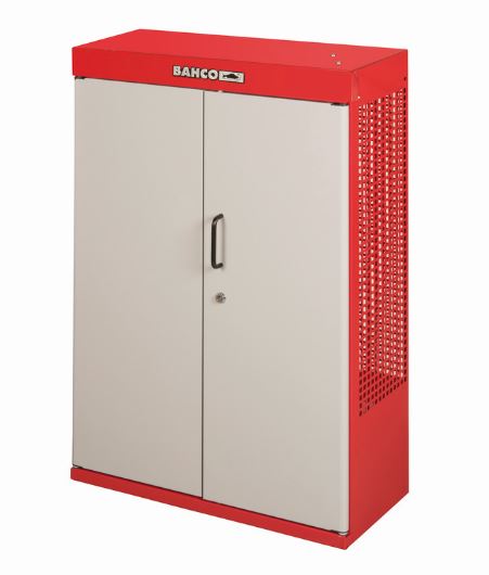 Armoire murale 2 portes rouge - 900 mm x 250 mm x 602 mm - Verrouillage central - Réf. 1495CD60RED_0