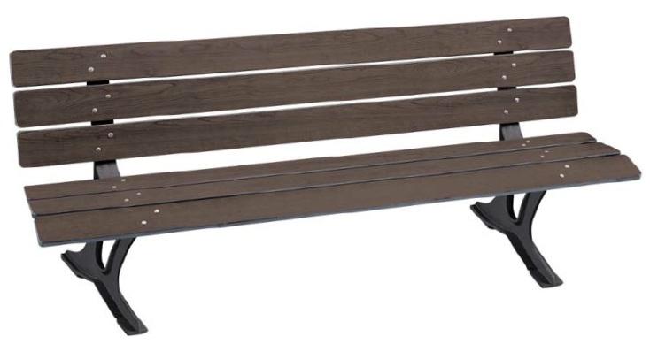 Banc public en compact et fonte 
