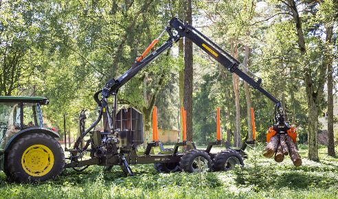 Remorque forestière BMF 8T2 - Capacité 8 tonnes - Double poutre robuste_0