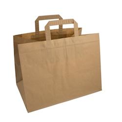 COVR Sacs en papier Kraft recyclé 32+22x25 cm (250 unités) - marron 3701621906074_0
