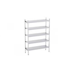 Distform Rayonnage en Acier Inoxydable Linéaires 660 à 960 mm 5 Niv P500 Acier inoxydable 960x500x500x1800mm - 651637139825_0