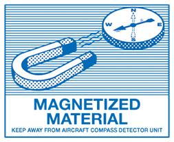 Etiquette iata magnetized material - 46407_0