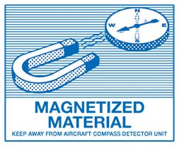 Etiquette IATA Magnetized Material - 9x11 cm - Paquet de 100 exemplaires - Réf 46407_0