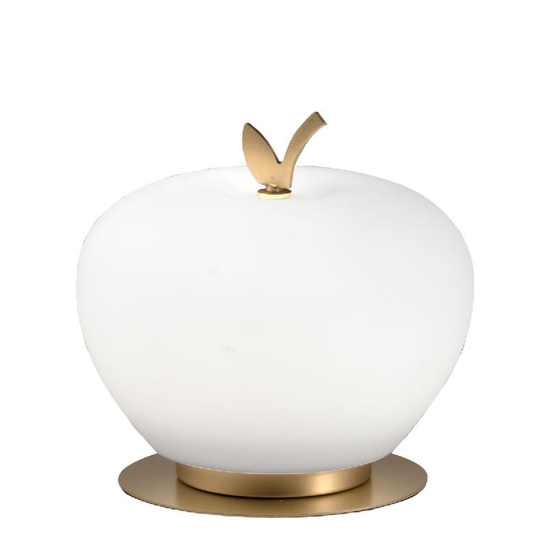 Fabas Luce Lampe De Table Wendy, Led Intégrée 8 W, Blanc 3000 K, Laiton Satiné, Variateur Tactile, Verre Soufflé - Design Élégant - multicolore_0