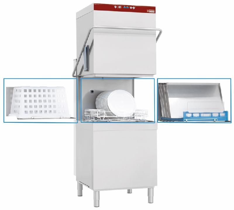 Lave-vaisselle professionnel électrique à capot - panier 600x500mm - adoucisseur continu - Active Wash Crossover double parois - DCR37/6-AC_0