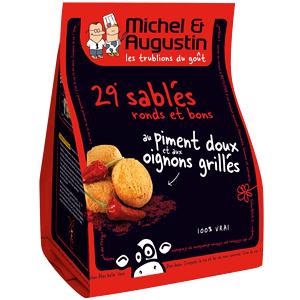 MICHEL ET AUGUSTIN TOUT PETITS SABLÉS BISCUITS APÉRITIFS PIMENT D'ESPELETTE 120 G_0