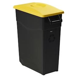 Rossignol - Poubelle 65L mobile couvercle plein MOVATRI GREEN - jaune - jaune plastique polypropylène 55503_0