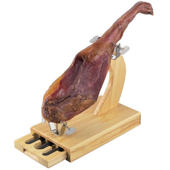 SERRE-JAMBON EN BOIS AVEC TIROIR ET COUTEAUX - AZ BOUTIQUE - SUPPORT JAMBON  Comparer les prix de SERRE-JAMBON EN BOIS AVEC TIROIR ET COUTEAUX - AZ  BOUTIQUE - SUPPORT JAMBON sur Hellopro.fr