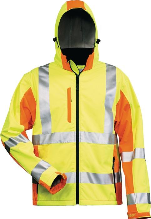 Veste softshell de signalisation JIM taille M jaune/orange 100 % PES ELYSEE_0