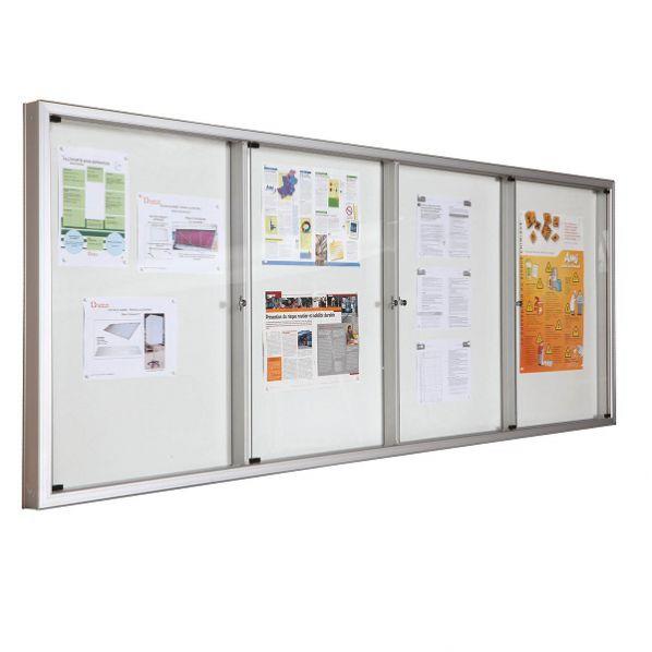 Vitrine d'affichage intérieur multiportes - séparation 5x9 A4 - Rolléco - fond magnétique et serrure centrale_0