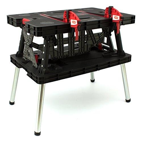 KETER 221475 - Table de travail pliable portable avec surface robuste - Charge maximale 450 kg_0