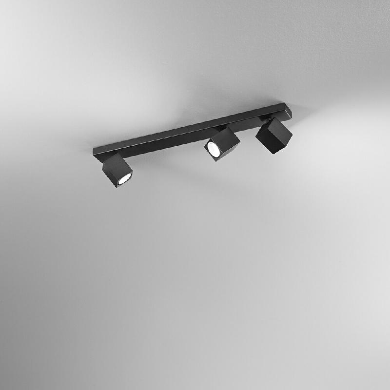 Applique Led Carrée Noire Orientable Oddy 3Xgu10 Perenz - noir 8023559540713_0