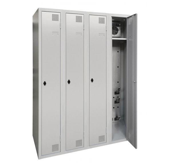 ARMOIRE SÉCHANTE IP 4 COLONNES À MORAILLON GRIS CLAIR - MANUTAN COLLECTIVITÉS