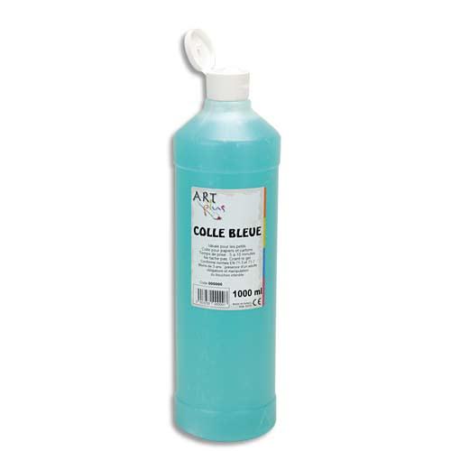 Art Plus - Flacon 1000 ml de colle bleutée 100% naturelle, épaisse et repositionnable_0