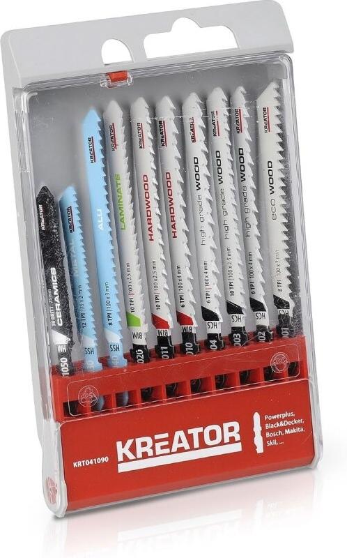 Assortiment de 10 lames de scie sauteuse, fixation en forme de T - 5400338046261_0