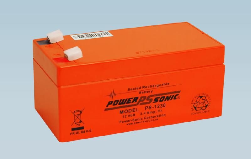 BATTERIE 12V RECHARGEABLE 3.4AH - POWER SONIC PS-1230 SÉRIE VO FLAMME RETARDANTE