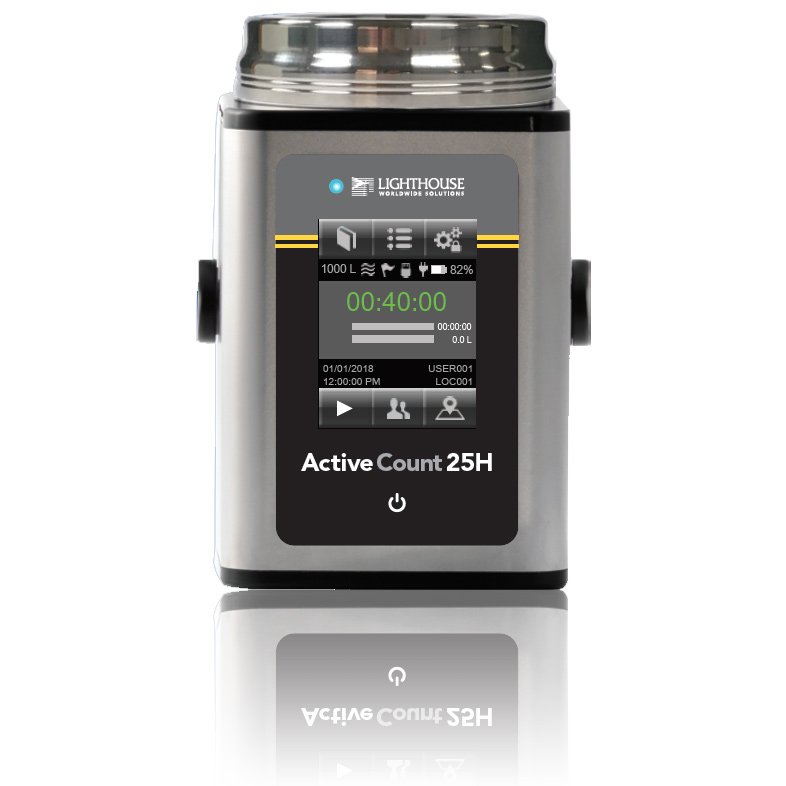 Biocollecteur d'air Active Count 25h - Débit 25l/mn - Écran tactile - Batterie 10h - ISO 14698_0