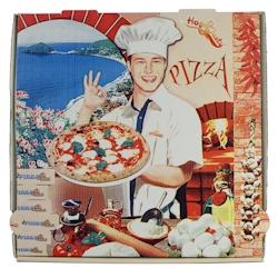 Boîte Pizza Vésuvio Ishia - Carton - 33 x 33 x 4 cm - par 100 - blanc en carton 3760394091547_0