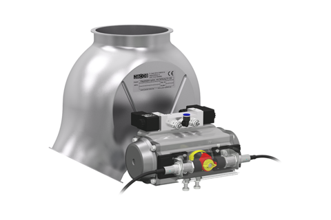 Boîtes à clapet avec joint - Symétrique - Vérin rotatif pneumatique - ATEX - Diamètres 100 à 300 mm_0