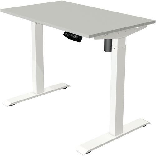 BUREAU RÉGLABLE MOVE 1 - BLANC - 100X60 CM - GRIS CLAIR - KERKMANN