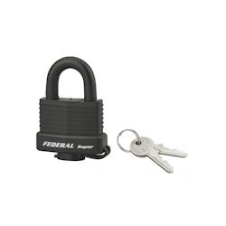 Cadenas à clé SP, anti-corrosion, 40mm, gainé PVC, anse inox, 2 clés - Serrurerie de Picardie - noir 3150268009004_0