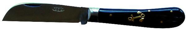 COUTEAU LONDON CORNE NOIR ENCRE MARINE 105MM