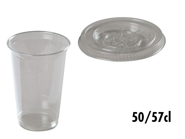 COUVERCLE PLAT CRISTAL POUR GOBELETS À  SMOOTHIES 30 À  57CL