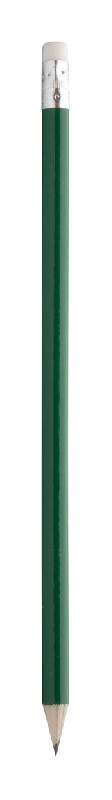 Crayon à papier avec gomme taillé - Mine HB - Couleur verte - Poids 5 g_0