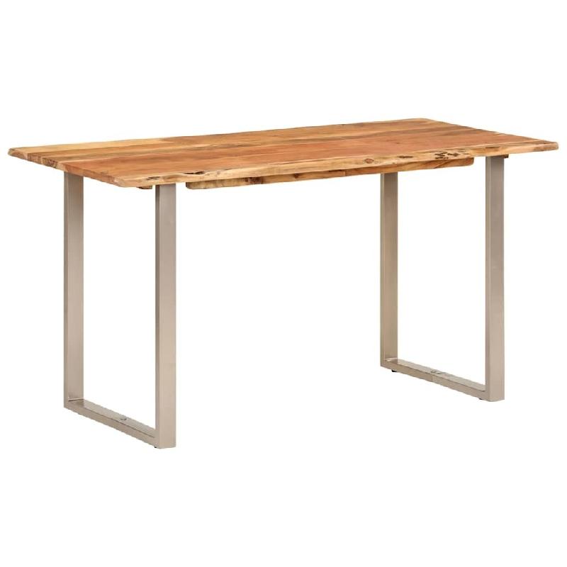 Décoshop26 - Table de salle à manger design industriel 140 x 70 x 76 cm bois d'acacia et acier DEC036602 - acier 3000261305095_0