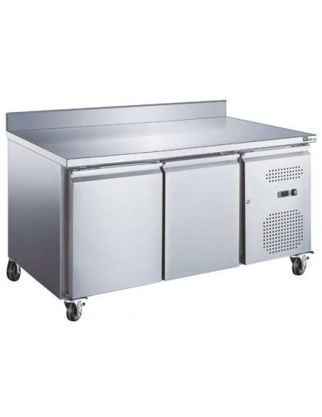 Desserte réfrigérée positive 2 portes adossée - Inox AISI304 - Référence : AAS2PD_0