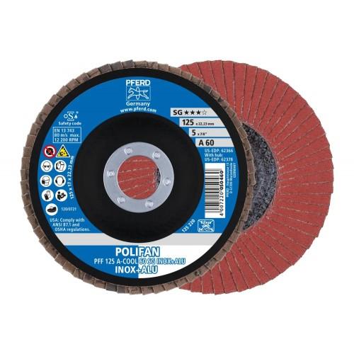 DISQUE À LAMELLES PLAT PFF PERFORMANCE ALU ET INOX Ø 125 MM - PAR 10 PFERD