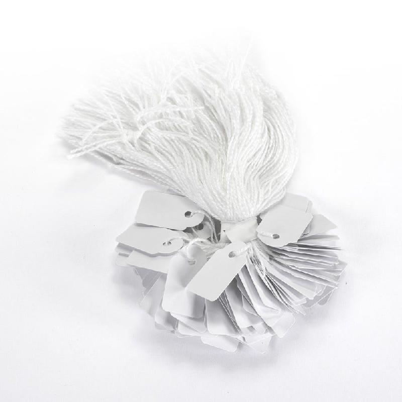 Étiquettes bijoux à fil blanc 15x24mm - par 1000 - élégantes et raffinées_0