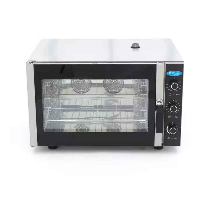 Four combiné 4 plateaux 1/1GN analogique Maxima 08500205 - Cuisson vapeur et air chaud - 6500W - Acier inoxydable_0