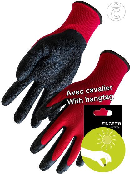 Gant latex - Support polyester - Jauge 13 - Cper73lat - Protection légère en milieu sec_0