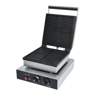 Gaufrier électrique simple en fonte ouverture 90° - 4 gaufres_0