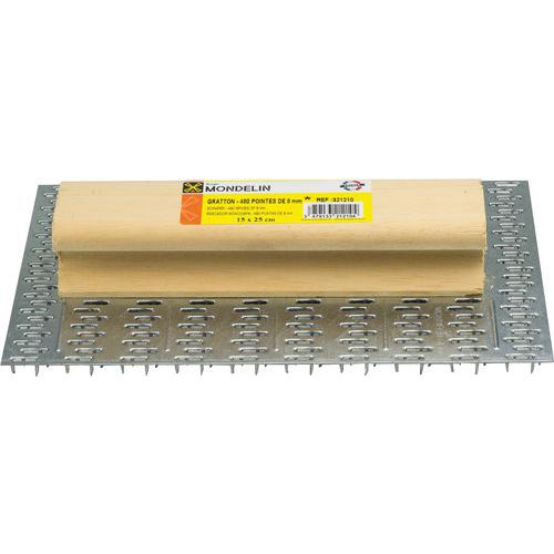 GRATTON 480 POINTES/8MM 15X25CM POIGNEE BOIS - MONDELIN