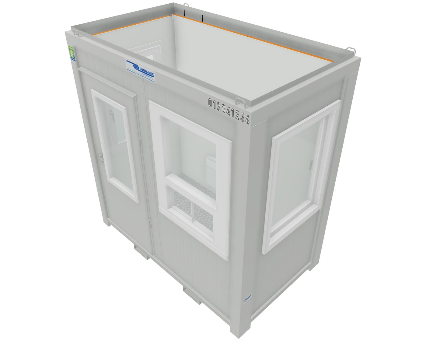 Guérite isolée pour agent d'accueil en déchèterie - structure monobloc en acier - 8 Pieds_0