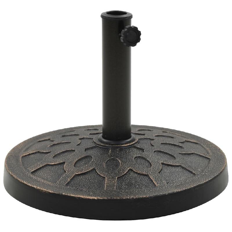 Helloshop26 - Pied base socle rond de parasol résine  38 / 48 mm bronze 13 kg 2202082 - 3000249418212_0